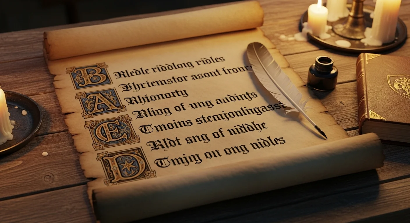 Medieval riddles with answers