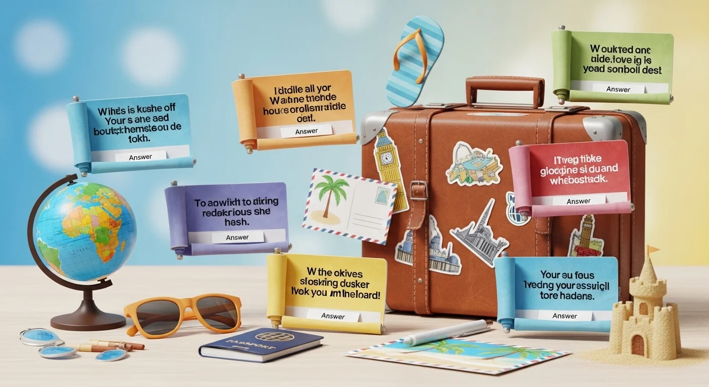 Surprise vacation riddles