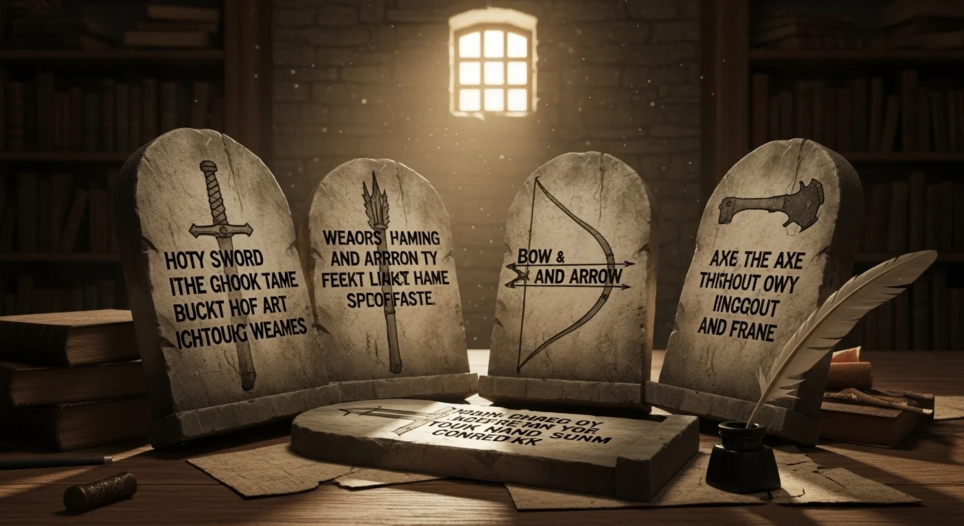 Symbolic & Thoughtful Weapon Riddles