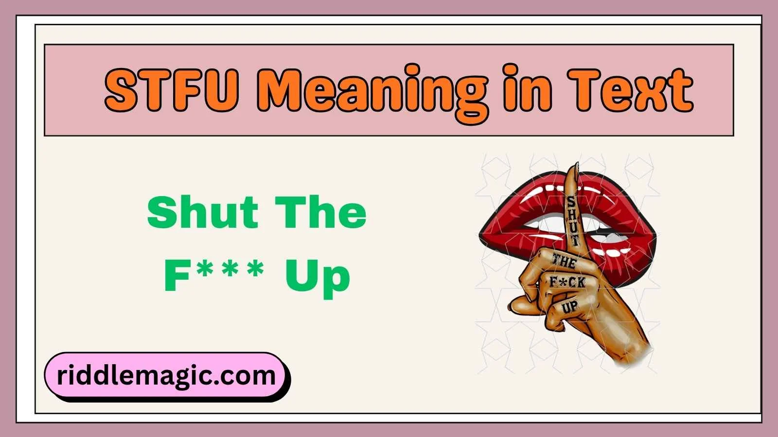 STFU Meaning in Text