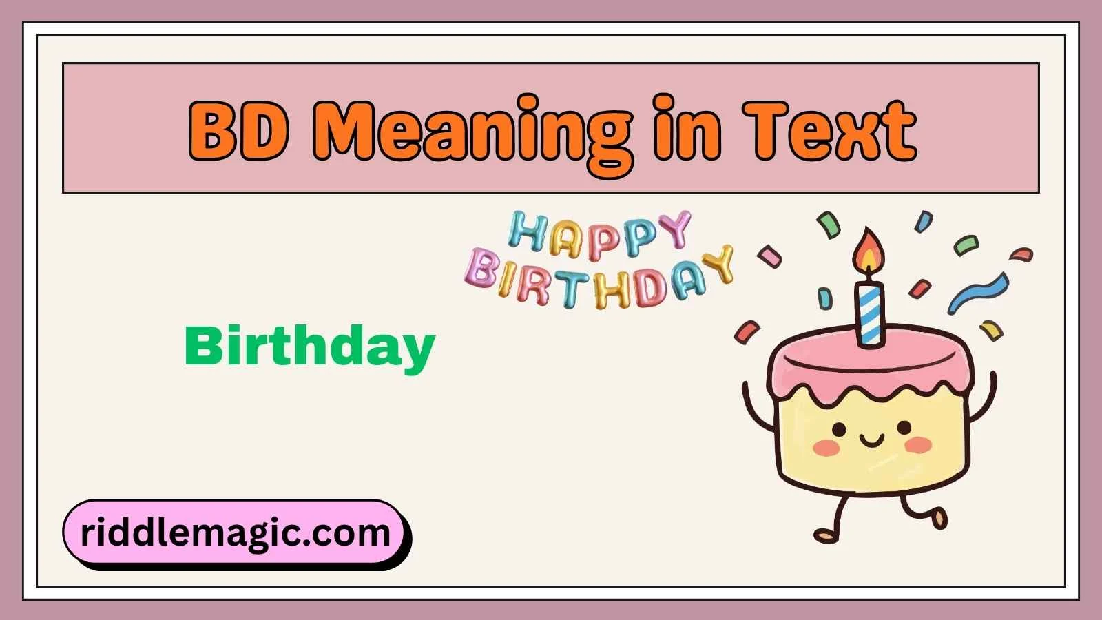 BD Meaning in Text
