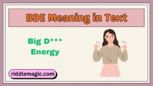 BDE meaning in text