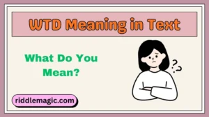 WTD Meaning in Text
